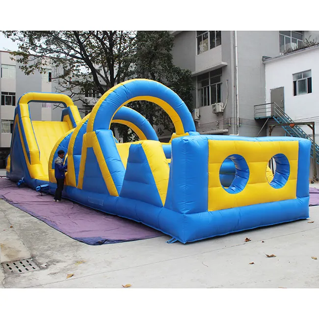 New design kids sport water slide land inflatable obstacle course for adults