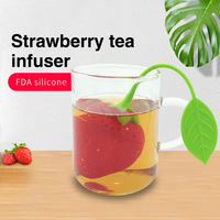 Infuseur de filtre à thé en silicone en plastique mignon avec poignée mini infuseur de thé aux fruits unique outils de thé pour cadeau