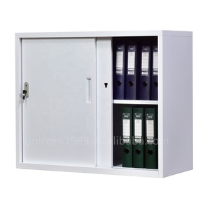 Petite armoire de bureau <span class=keywords><strong>porte</strong></span> <span class=keywords><strong>coulissante</strong></span> en acier classeur - Product Image 1