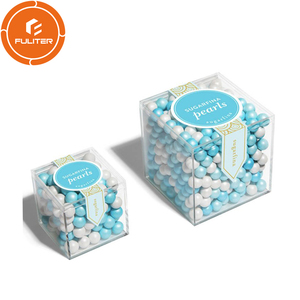 Christmas Transparent Acrylic Plastic Cube Mini Storage Candy Box Square Container Display Boxes