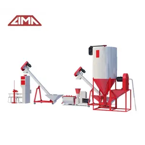 LIMA-línea de procesamiento de pellets de alimentación animal, máquina de fabricación de alimentos para aves de corral