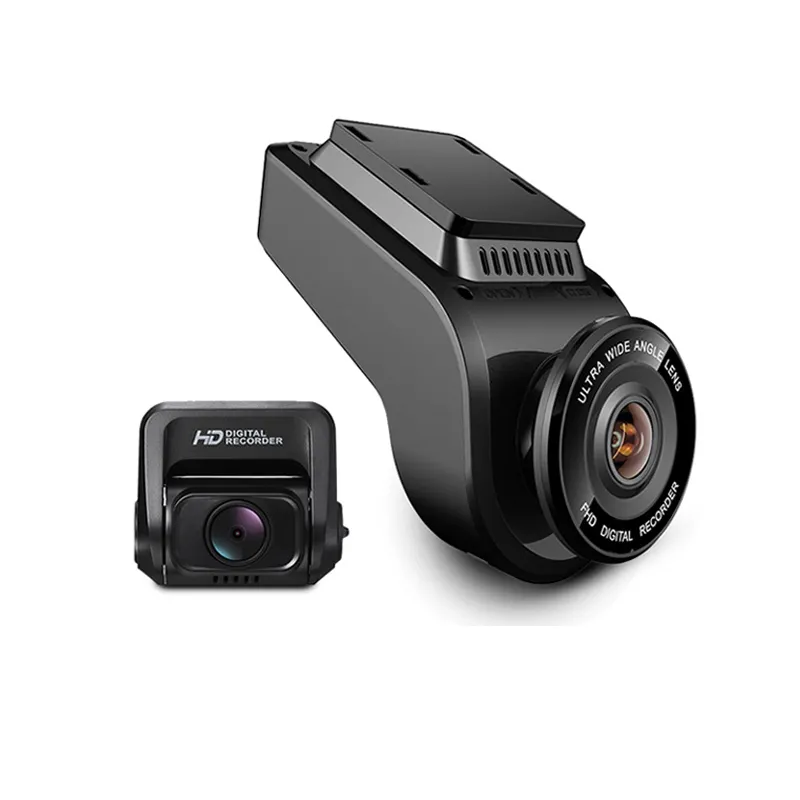 4K IMX323 센서 울트라 HD 2160P 60fps 자동차 듀얼 렌즈 DVR 대시 캠 GPS ADAS 1080P 야간 투시경 카메라