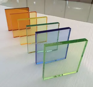 Custom square colored glass block cube acrylic logo block wholesale different colored acrylic block