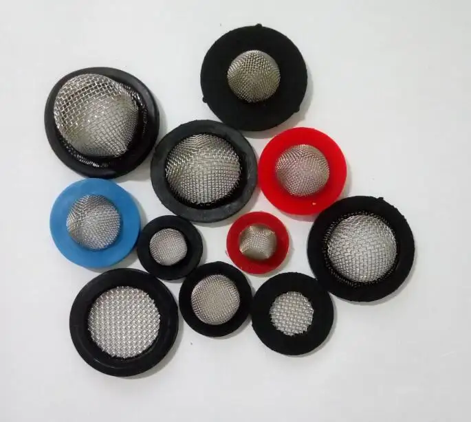 60 100 micron 304 filtro a rete in acciaio inox 316 rondella di gomma tappo per lavello colino
