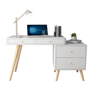 Luxury Wooden Drawers Storage Design Furniture Colorful Modern <strong>Computer</strong> <strong>Desk</strong> <strong>White</strong> with Melamine - Product Image 2