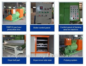 Nouvelle machine de fabrication de plateaux à <span class=keywords><strong>semis</strong></span> en carton moulé à partir de pâte à papier pour usage agricole, avec moteur, boîte de vitesses, PLC, pompe et roulement, haute capacité - Product Image 5