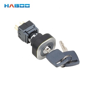 HBC16/22 serie llave eléctrica ultrafino 2/<span class=keywords><strong>3</strong></span> posiciones clave impermeable interruptor momentáneo/enclavamiento - Product Image 1