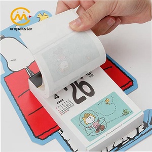 Fabricação de impressão personalizada rasgar plano de vida diária 365 dias calendário de mesa diário