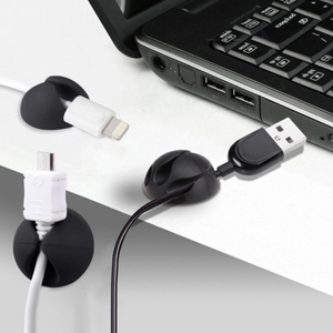 10 Cái Đầy Màu Sắc Silicone Cable Clip Dây Dây Organizer Cable Winder Với Sticker - Product Image 3