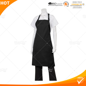 Wholesale <strong>White</strong> Black Baking Chef Bib <strong>Apron</strong> 100% MJS Spun Polyester Cooking Restaurant <strong>Apron</strong> with Pockets - Product Image 3