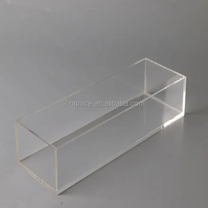 ベースミュージアムアンティークなしの透明なアクリルの長い長方形のボックスケース