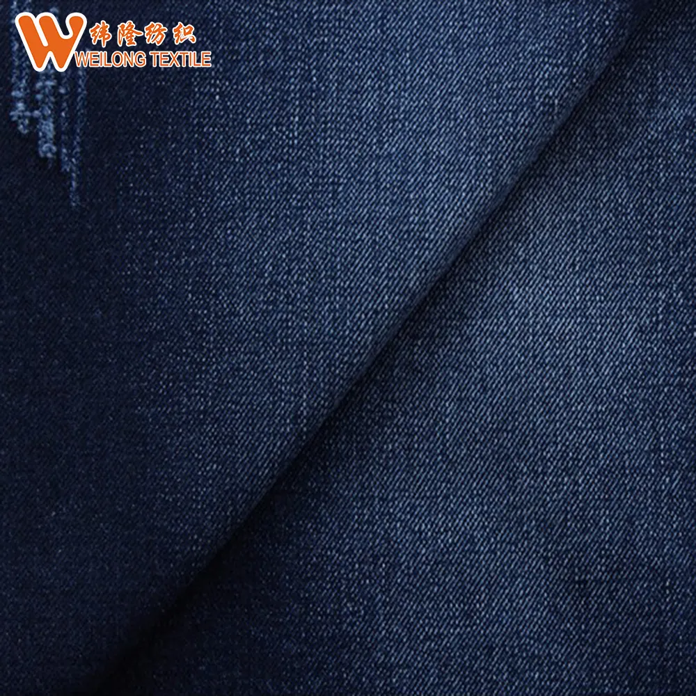 Pesado puro 100% algodão dobby jeans tecido