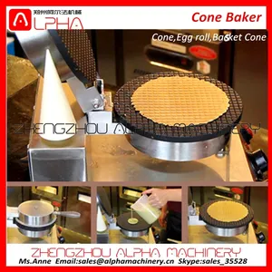 Hoge Kwaliteit! Wafel Kegel Machine/Gerold Suiker Kegel Machine/Ijs Wafelkegel Maker