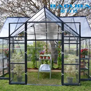 Stahl Und Glas Verwendet Kommerziellen Garten Gewächshäuser Für Verkauf