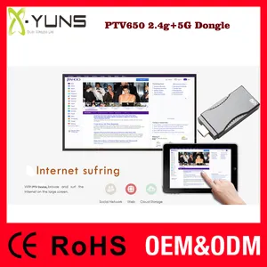 XYUNS PTV650 5G DualBand WiDi DLNA Miracast Airplay Mirroring Chromecast Streaming Sem Fio para iOS9