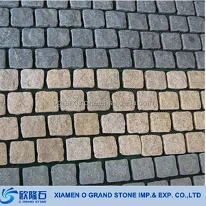 Grey and Yellow Walkway Cheap Granite Paving Stone