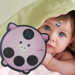 Baby Cartoon Animal Trán Nhiệt Kế Sticker LCD Dải Kỹ Thuật Số Cho Trẻ Em