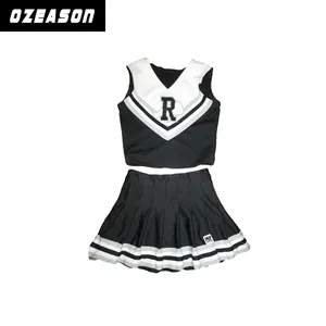 OT venta de ropa de práctica de Cheer, uniforme de Top y falda de animadora de baile de diseño personalizado