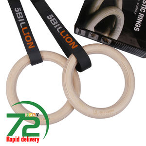 In Stock Hot Sale High Quality Gymnastic <strong>Rings</strong> Wooden Gym <strong>Rings</strong> - Product Image 1