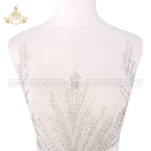 Ручная вышивка, жемчуг, стразы, бусины, аппликация, кристалл, нашивка для свадебных платьев - Product Image 3