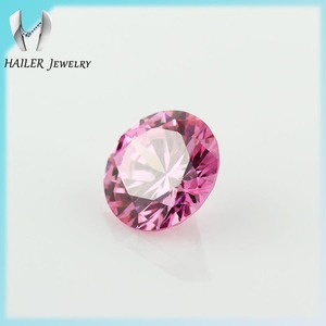 Venta caliente 5mm Rosa Roja Corte Redondo Piedras Preciosas Sintéticas - Product Image 1