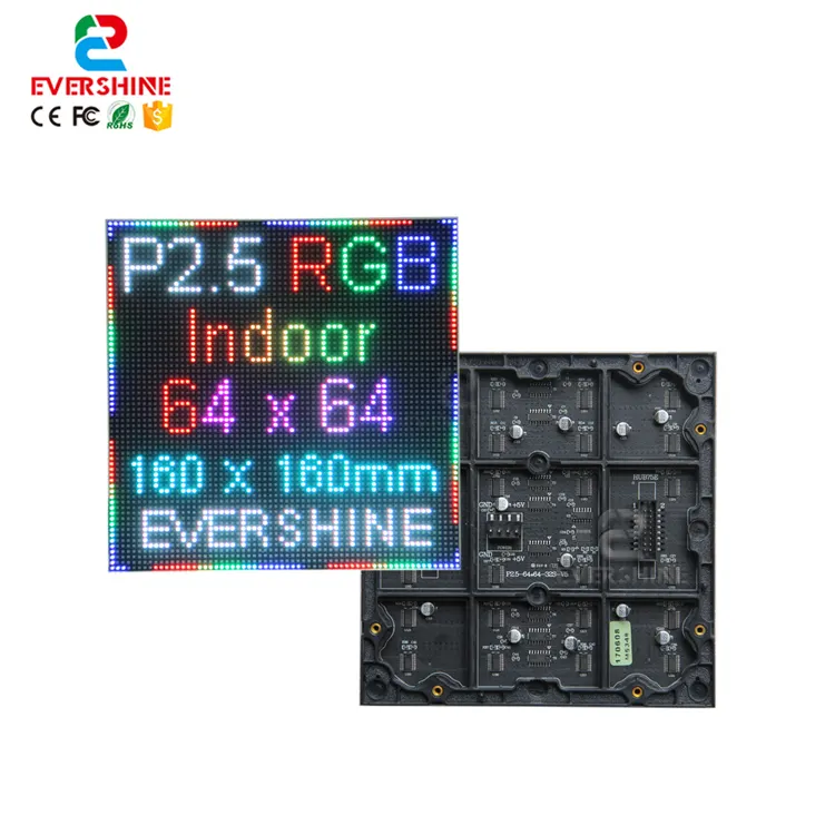 Evershine 2.5มม. คุณภาพสูง Kinglight SMD2121 RGB สีเต็ม1/32สแกนในร่ม P2.5 64X64โมดูล LED แสดงผนังวิดีโอ