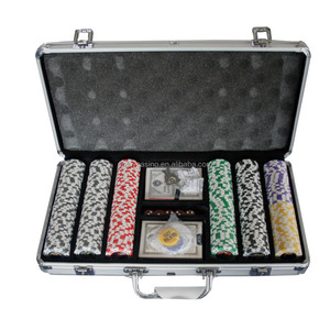 Jeu de jetons de poker en argile <span class=keywords><strong>Monte</strong></span> <span class=keywords><strong>Carlo</strong></span> "Poker Room" de 300 ct avec boîtier en aluminium + cartes coupées - Product Image 2