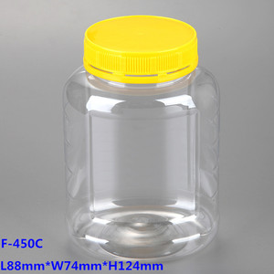 15Oz Nhựa Rỗng Rõ Ràng Miệng Rộng <span class=keywords><strong>Cookie</strong></span> Cửa Hàng Nut <span class=keywords><strong>Jar</strong></span> Với Nắp Chống Giả Mạo - Product Image 1