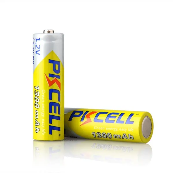 Pkcell — batterie rechargeable, à longue durée de vie, 1.2v aa 1300mah, ni-mh, meilleure vente