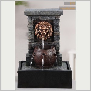 Polyresin león cabeza de fuentes de agua - Product Image 1