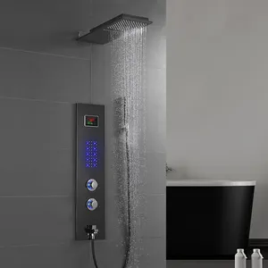 优质不锈钢嵌墙安装淋浴屏列