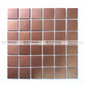 Mosaico de Cerámica Mate Cuadrado de 2 Pulgadas, Color Oro Rosa, para Decoración de Paredes, Hoteles, Dormitorios y Baños, a Buen Precio - Product Image 3