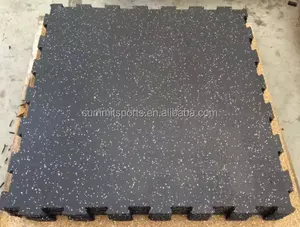 EPDM Granules Rubber Color Tooth-shaped Gym Mat Elastic Weight Lifting Gym Rubber Flooring Tiles Mat