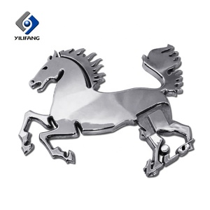 Etiqueta engomada de encargo del emblema del logotipo del caballo del coche del cromo 3d de la insignia del emblema para la <span class=keywords><strong>parr</strong></span> - Product Image 1