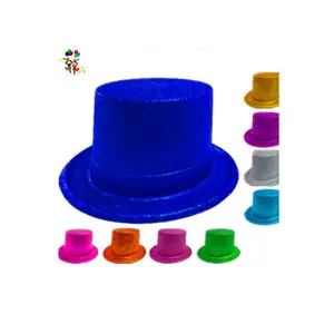 Fancy Party Costume Dress Up Tall Glitter Plastic Top Hats HPC-0206