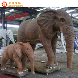 Neuankömmling Lebensgröße Fiberglas Realistische Elefanten skulptur Animatronic Tiere Modell Großhandels preis für Zoo Vergnügung spark - Product Image 2