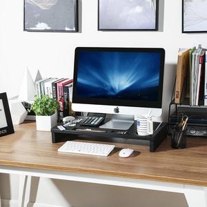 Support organisateur en bambou noir <span class=keywords><strong>pour</strong></span> moniteur, 5 pouces, avec organisateur de rangement, <span class=keywords><strong>pour</strong></span> ordinateur portable, <span class=keywords><strong>pour</strong></span> téléphone, <span class=keywords><strong>imprimante</strong></span> TV, bureau - Product Image 3