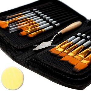 Artista Pennello Set 15 Diverse Forme di Nylon Dei Capelli Pennello Acrilico Rifornimenti di Arte di TRASPORTO Coltello <span class=keywords><strong>Pittura</strong></span> A olio E Acquerello Spugna - Product Image 1