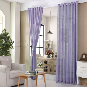 Vente chaude Simple Pur Couleur Et Assombrissant <span class=keywords><strong>Coton</strong></span> <span class=keywords><strong>Lin</strong></span> Rideaux Pour Salon - Product Image 3