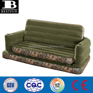 Custom cool suede luxury floccaggio gonfiabile Camo Queen Size divano <span class=keywords><strong>letto</strong></span> estraibile materasso ad aria 2 in 1 divano divano - Product Image 5