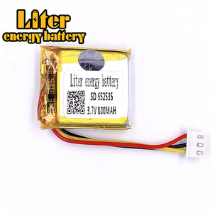 Socket 2.5-3 P 3.7 V 652535 800 mah rechargeable Lithium ion polymer battery - Product Image 2