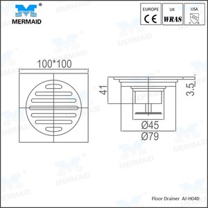 Euro Estilo de latón Accesorios De Latón Escurridor de <span class=keywords><strong>Piso</strong></span> Desagüe de <span class=keywords><strong>Piso</strong></span> Sanitario de Alcantarillado <span class=keywords><strong>En</strong></span> la Ducha - Product Image 2