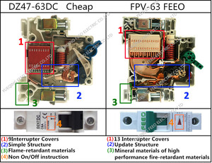 Pv sistema de carril din 2 <span class=keywords><strong>p</strong></span> 10a 100 v interruptor del aire disyuntor dc corriente directa de energía solar - Product Image 5