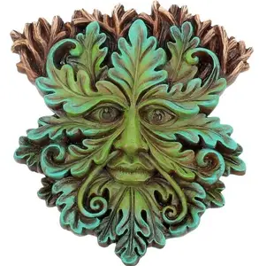 Фабричная скульптура из смолы, Дубовая король, настенный налет, украшение для сада, дух, человек леса, Wicca