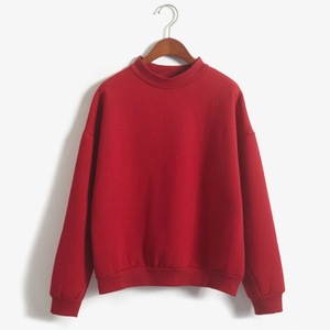 Sudadera de cuello redondo para mujer, Jersey informal holgado de colores caramelo, nuevo, barato - Product Image 5
