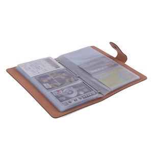 Modelo caliente plegable negocio de cuero marrón PU cuero titular <span class=keywords><strong>libro</strong></span> - Product Image 3