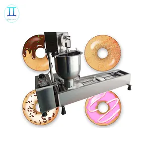 Commerciële dunkin donut/donut making machine/donut friteuse met 3 mallen
