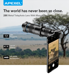 Apexel Phổ 28X Điện Thoại Di Động Kính Viễn Vọng Ống Kính Telephoto HD Ống Kính Điện Thoại Máy Ảnh Ống Kính Bên Ngoài - Product Image 4