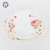Service de table en verre opale résistant à la chaleur, vaisselle en verre opale, assiette en verre opale