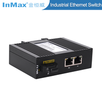 InMax Fabricant 10/100M commutateur industriel Convertisseur de média fibre optique 3 ports Connecteur RJ45 sc